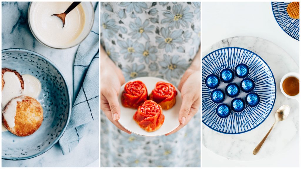Foodfotografie lichte sfeer en blauwtinten